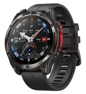 ZEBLAZE smartwatch Stratos 4 Pro με φακό, heart rate, 1.43" AMOLED, GPS, 5 ΑΤΜ, μαύρο