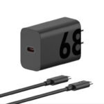 Motorola Charger GaN USB-C and cable USB-C - USB-C 68W Black (TurboPower)