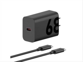 Motorola Charger GaN USB-C and cable USB-C - USB-C 68W Black (TurboPower)