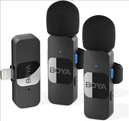 BOYA BY-V2 Wireless 2-person Lavalier for iPhone iPad Mini Lapel Lightning connection