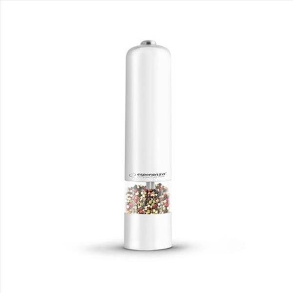 Esperanza Electric Pepper Mill 23cm White (EKP001W)