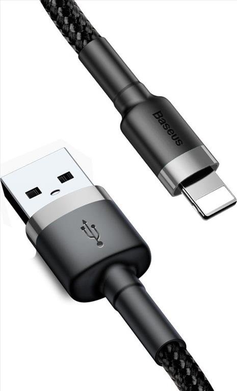 Baseus Cafule Braided USB-A to LIGHTING 3m Black(CALKLF-RG1)